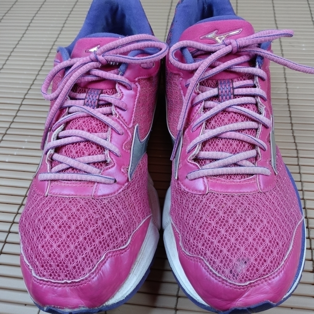 Mizuno Wave Rider 19 Womens Sz 11 Pink Purple Running Shoes J1GD160303 . 277.1pm